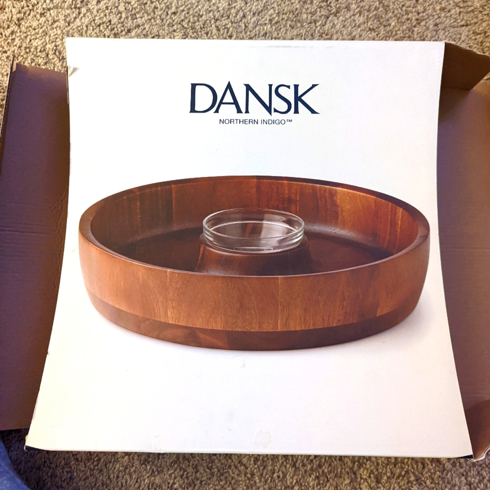 New in Box! Dansk Northern Indigo Chip & Dip